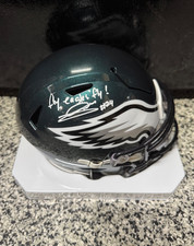 ANDREW MUKUBA signed PHILADELPHIA EAGLES MIDI Football Helmet w/COA JSA WC450793