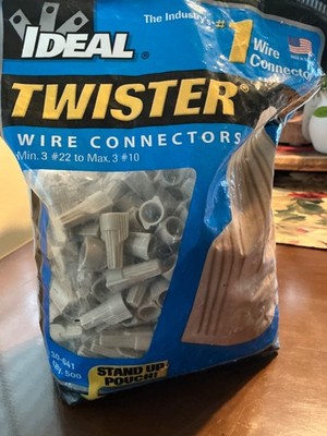 425ea.Electrical Twister Wire Connectors 30-341P Model 341 Tan Screw Cap Nuts