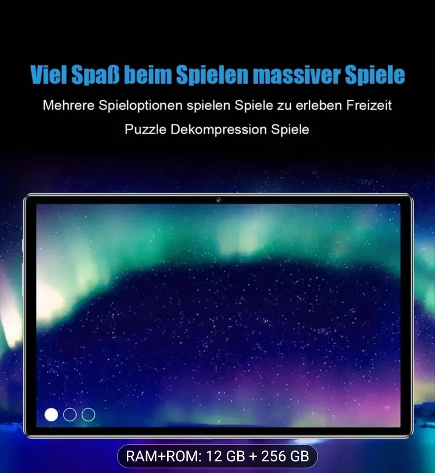 2025 Neueste Tablet 10 Zoll Android 14 Tablets 12 GB RAM 256 GB  - Bild 4 von 4
