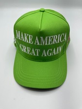 Official Make America Great Again Trump Cali Fame 45-47 Neon Green Hat Cap