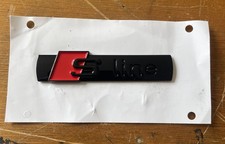 Audi S-line Black Red Emblem Badge In Original Packet Audi S-line Black Red Emblem Badge In Original Packet
