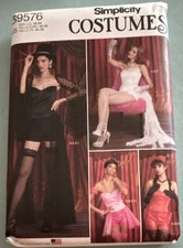 Simplicity 9576 Sz 6-14 Corset Skirt Shorts Sleeves Cosplay Stage Costume