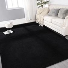 Large Ultra Soft Modern Area Rugs for Living Room Bedroom, 4x6 Feet Black Thi...