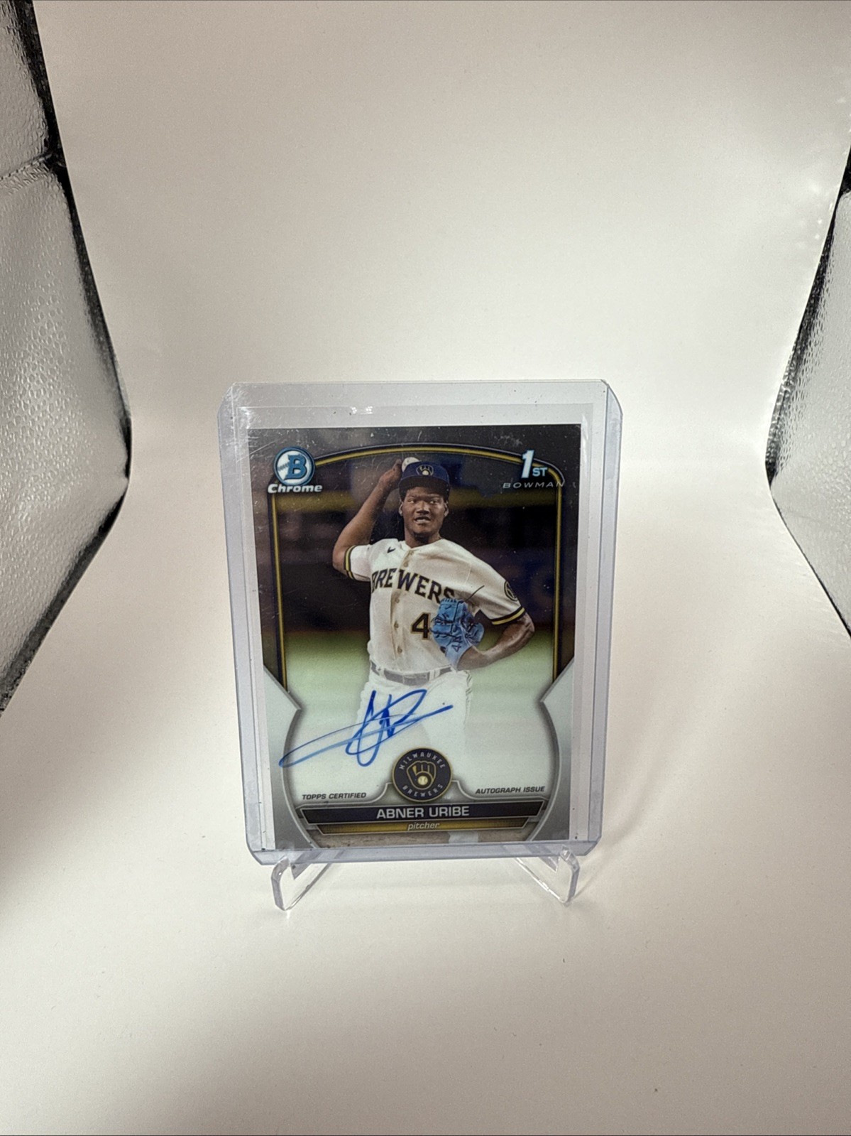 2023 Bowman Chrome - Prospect Autographs Abner Uribe #CPA-AU (AU, RC)