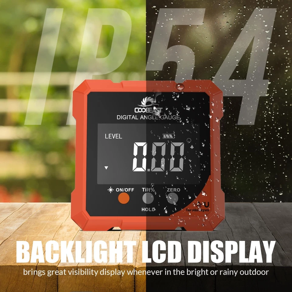 Digital Angle Finder Magnetic, Rechargeable Digital Angle Gauge, Mini Protractor - Image 4 of 4