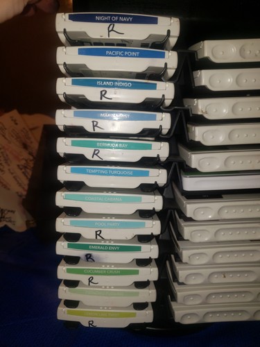 Stampin Up 43 Ink Pad Lot + Caddy Holder Carousel Storage & 23 Reinkers Rainbow - Picture 2 of 21
