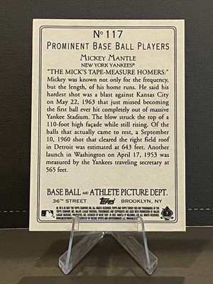 Starter NEW YORK ベーブルース　永久欠番　MLB 美品 🔥2007 Topps Turkey Red Mickey Mantle #117 1952 Topps Rookie