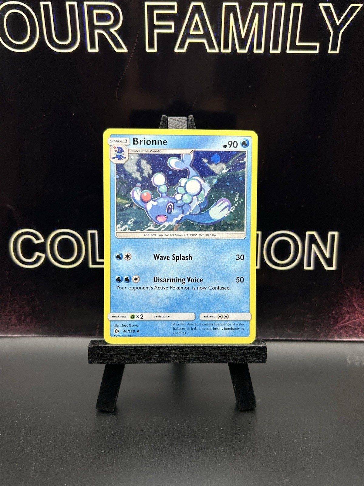 Brionne 40/149 Cosmos Holo Promo Sun Moon Base Pokemon NM