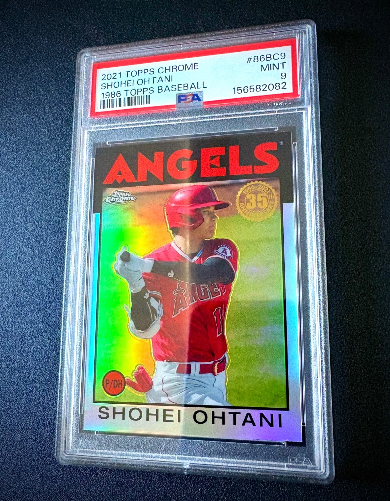 2021 Topps Chrome - Shohei Ohtani #86BC-9 ‘86 Topps Baseball - PSA 9 Mint - HOF
