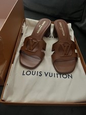 Louis Vuitton LV Isola Flat Mule, Brown EU 38.5 Authentic