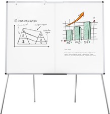 Magnetic Whiteboard Easel, Foldable, 48 x 36 Inches