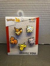 Official Crocs Pokemon Jibbitz 5-Pack Eevee Pikachu Jigglypuff