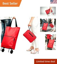 Stylish Collapsible Cart with Swivel Wheels - Essential for Shopping Travel