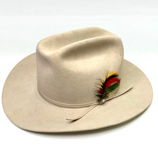 Stetson Hat 4X Beaver Sz 6 3/4 54 F2070 Wisp S Belly 3" Brim USA