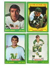 1973-74 O-Pee-Chee Hockey - NORTH STARS - LOT of 4 Vintage NHL OPC Cards