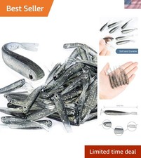 Realistic 50 PCS Forked Tail Soft Fishing Lures - Attract Bass, Walleye & More