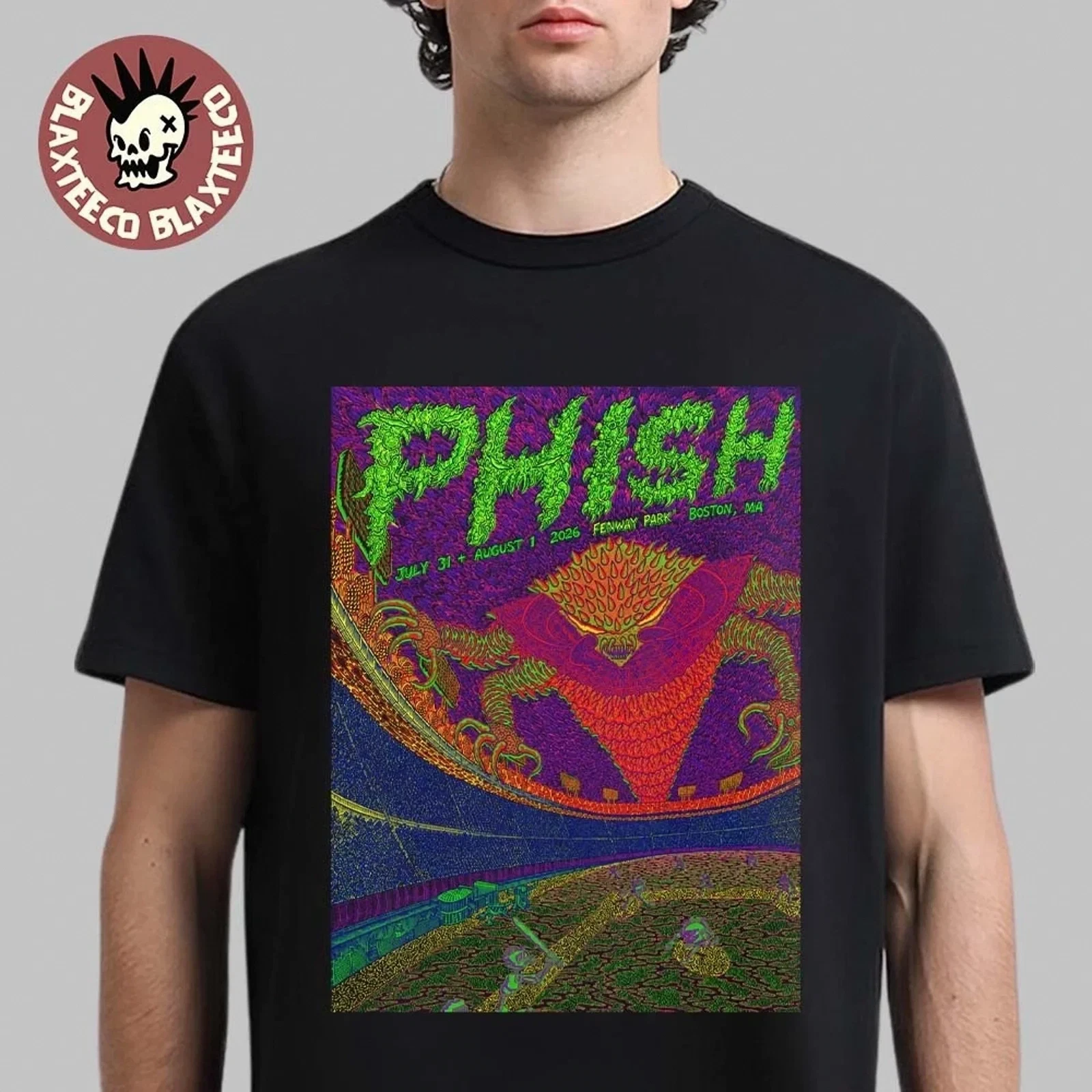 Phish Fenway Park 2026 Poster T-Shirt Unisex Vintage Boston Tee
