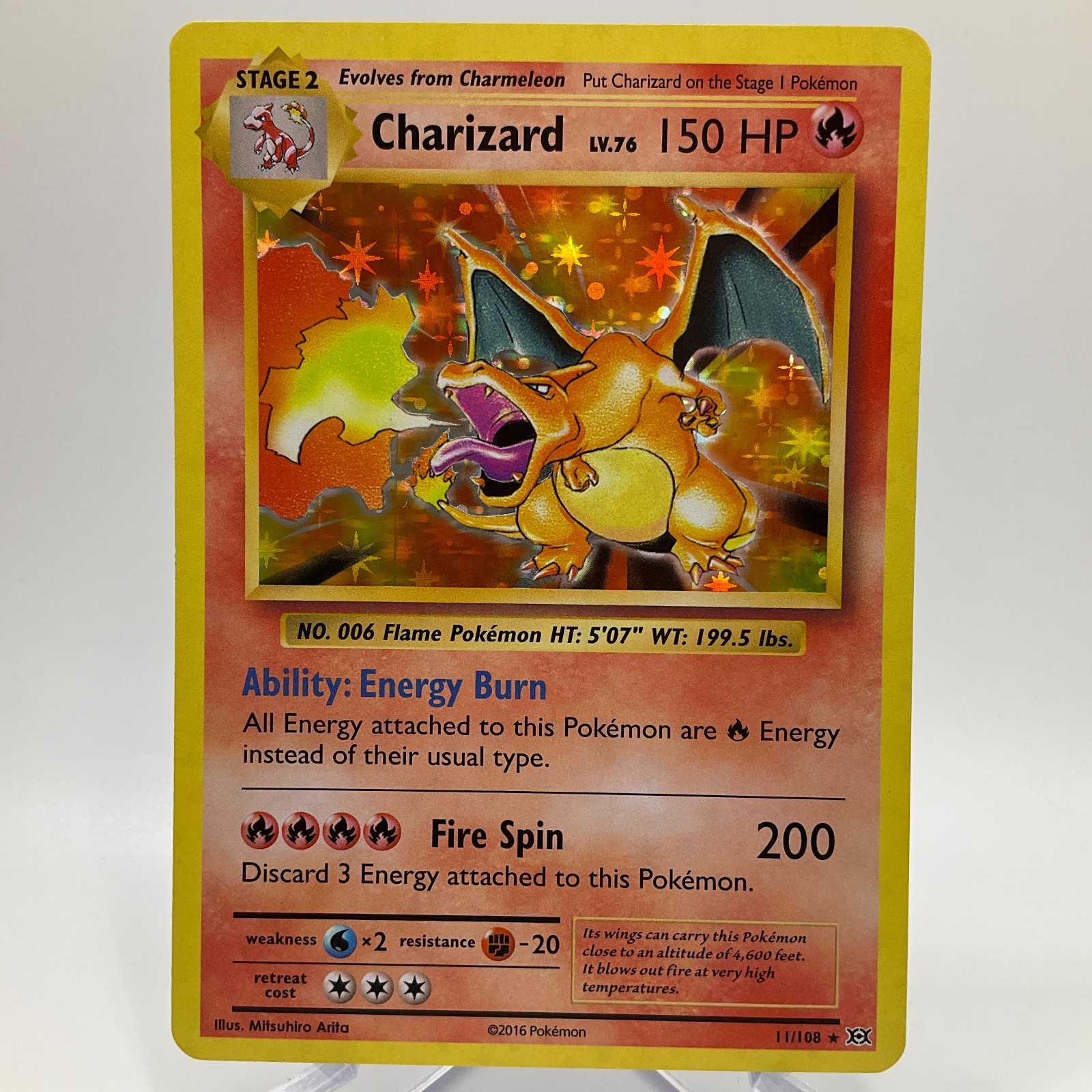 Charizard 11/108 XY Evolutions Holo Rare Pokemon Card LP