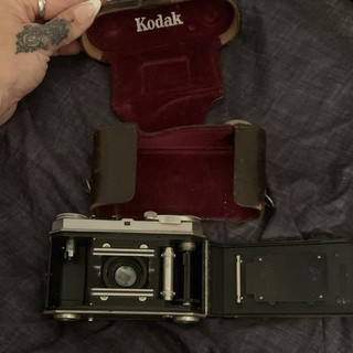 Kodak Retina Retina Ia 35mm Folding Camera Black with Leather Case