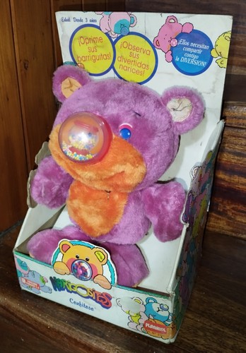 VINTAGE UNIQUE 1987 PLAYSKOOL NOSY BEARS GUMLET PLUSH TOY ARGENTINA VARIANT NIB - Imagen 3 de 20