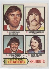 1977-78 O-Pee-Chee Ken Dryden Rogie Vachon Bernie Parent Dunc Wilson #8 HOF 7jw
