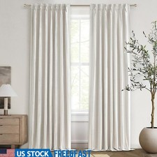 Blackout Curtains Pinch Pleated Thermal Insulation Noise Reducing 2 Panels New