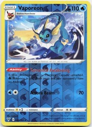 Vaporeon 030/185 Vivid Voltage Reverse Holo Pokemon Card