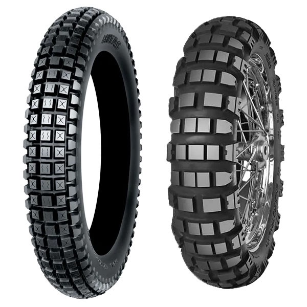 TYRE PAIR MITAS 100/90-19 57T + 140/80-18 70T ENDURO TRAIL XT + M+S