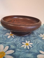 vintage footed turned wooden bowl