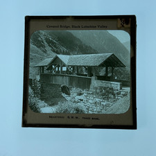 Vintage GWW Magic Lantern Glass Slide Black Lutschine Valley Free Aus Post (8)