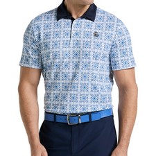 Original Penguin Men's Cocktail Windowpane Polo Golf Shirt NEW