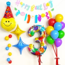 47Pcs 3rd Birthday Decorations for Boys Girls Number 3 Balloon Happy Birthday...