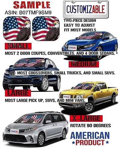  Windshield Sun Shade 2pc Universal Fit MJAHABcaaA_Army_Logo_Mark_of_th_001