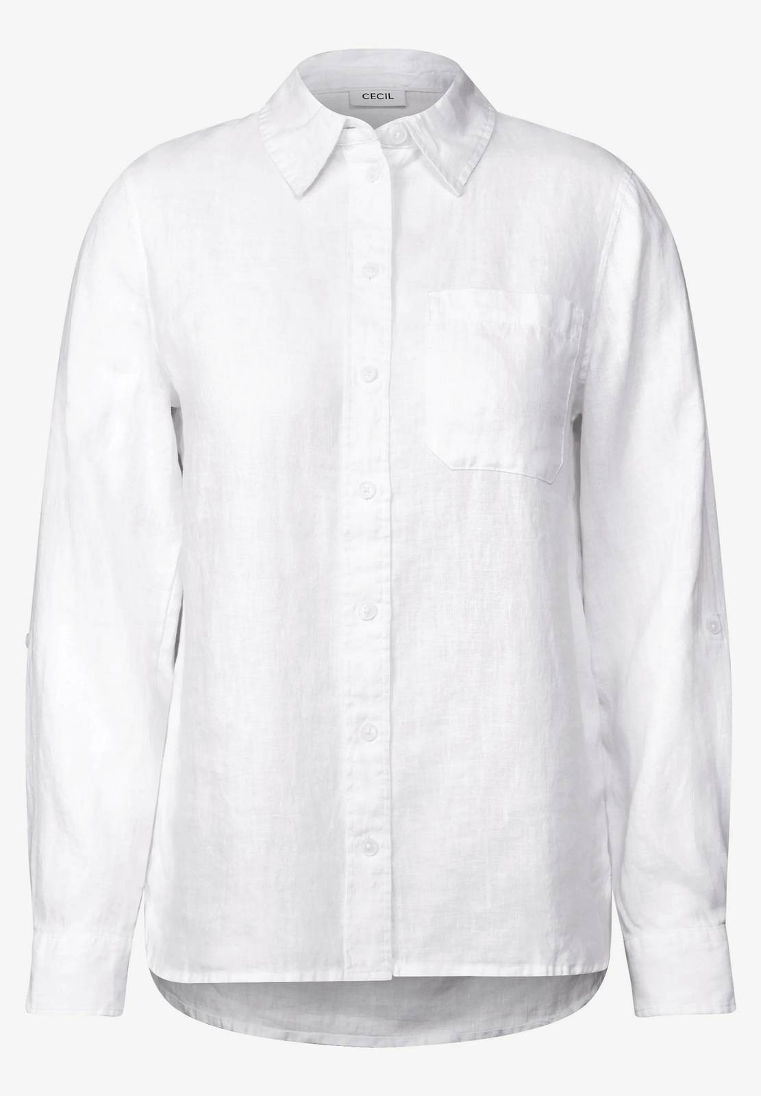 Блузка-рубашка из льна Cecil, блузка-рубашка Bianco - Taglia S Abbigliamento Donna Camicie