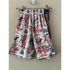 Flow society gremlin print lacrosse shorts boy size medium white