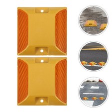 5Pcs Raised Reflective Road Markers Durable Plastic Driveway Safety