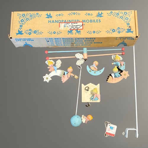 Vintage handbemalte Mobiles von Irmi ANGELS Mobile Babywiege Sammlerstück