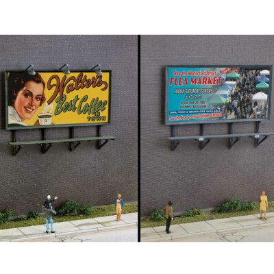 NEW Walthers 949-4253 Wall-Mnted Billboard Kit (3Pkg) HO Scale FREE US SHIP