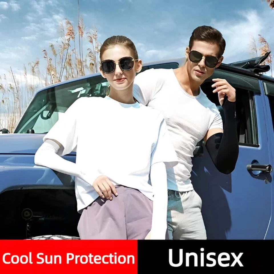 Protector Solar Exterior Protección Solar UV Compresión Brazo Mangas Mujeres Hombres Deportes Foo Foto 2 de 4
