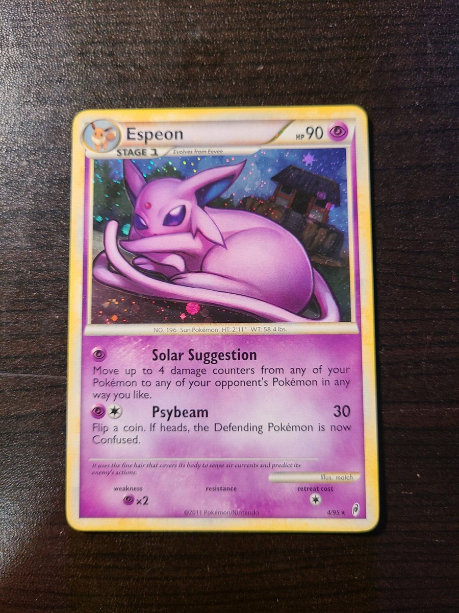 エーフィ　渦巻きホロ　ブイズ　希少　旧裏　ポケモンカード　Espeon Holo 美品 渦巻きホロ】ポケモンカード 旧裏 エーフィ ＋拡張カード版