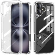 For iPhone16 Series Clear Case, Protective Cover, Shockproof Yellowing Resistant