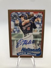 2024 Topps Update Drew Millas 1989 Rookie Auto Gold /50 #89BA2-AM Nationals PWE