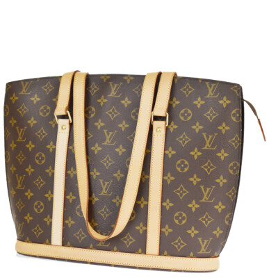 Louis Vuitton Babylone PM Hobo Bag Galet Monogram Mahina Leather Beige