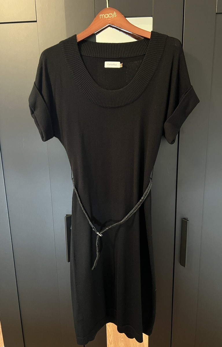 calvin klein black dress macys Calvin Klein Women's Starburst Sheath Dress - Black