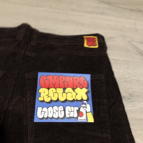Empyre Relax Loose Fit Sk8 Corduroy Skate Pants Java Brown Size 32 Zumiez Y2K - Picture 3 of 6
