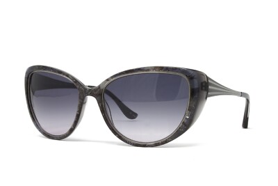 Badgley Mischka Cat Eye Sunglasses Martine Black 57mm Grey Gradient Lens NEW!