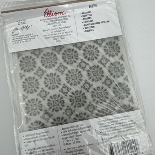 Tim Holtz Sizzix Alterations Texture Fades Embossing Folder Rosettes New - Picture 3 of 3