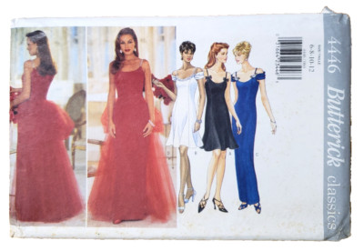 Butterick Classics 4446 Misses' Evening Length Slip Dress Party Fit & Flare 6-12