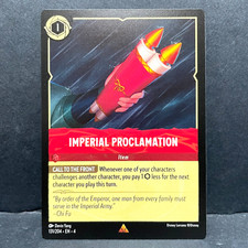 2024 DISNEY LORCANA URSULA'S RETURN IMPERIAL PROCLAMATION 131/204 RARE