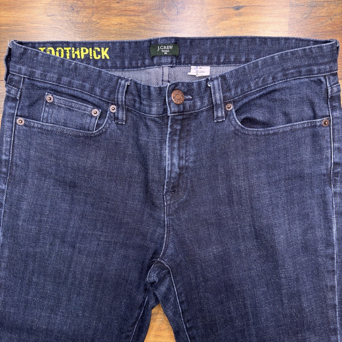 J Crew Toothpick Jeans Womens 32 Blue Mid Rise Stretch | eBay